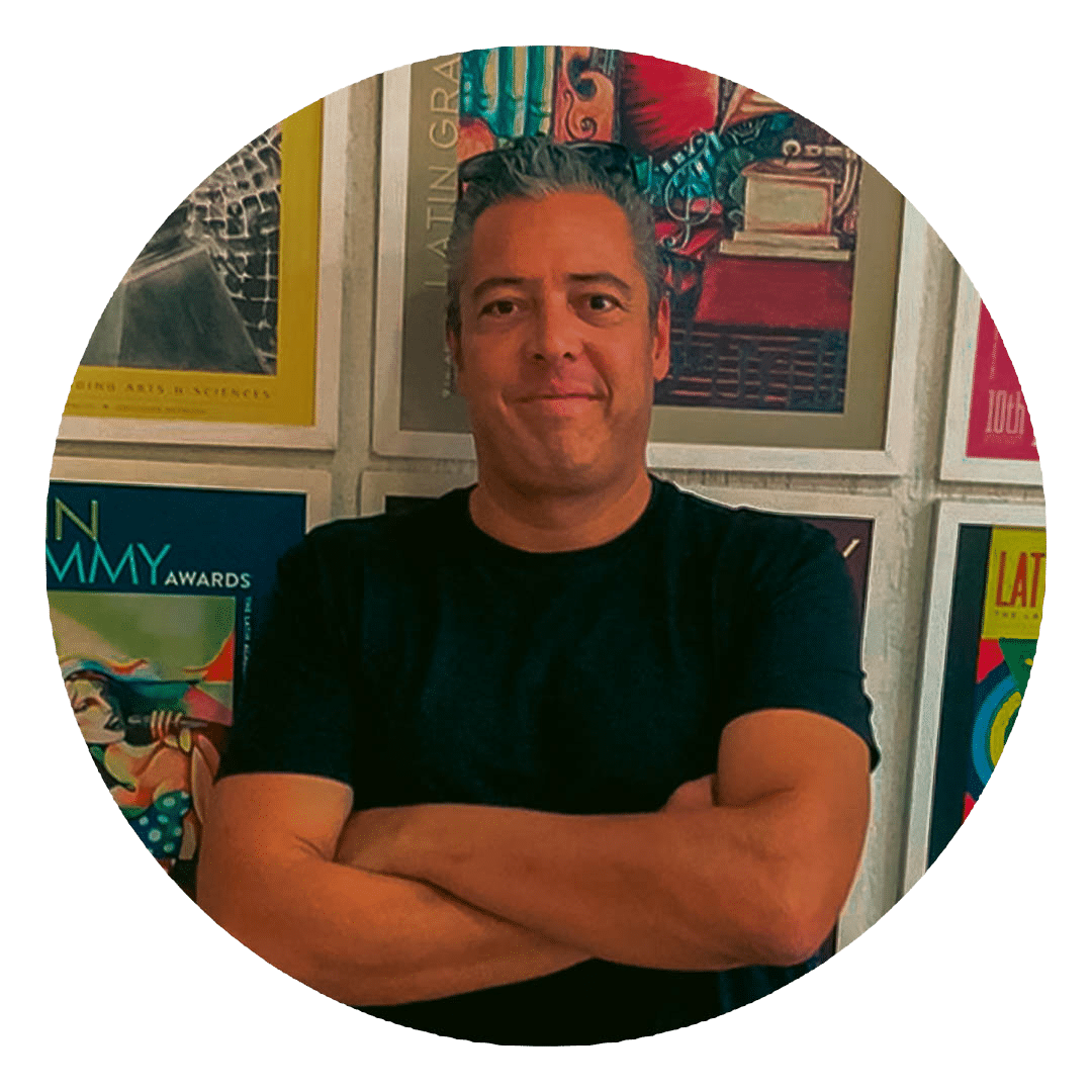 Leandro Cintra, CEO do D Hub Music e sócio da A.Gente, em retrato profissional